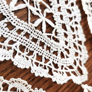 SET OF 4 CLUNY LACE "COASTERS" HANDMADE